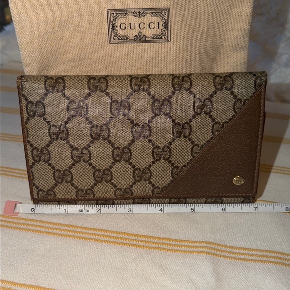Gucci Beige and Brown GG Coated canvas and Leather Wallet - Picture 16 of 16